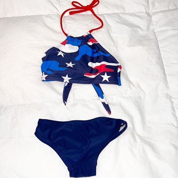 Kanu Surf Red White & Blue,   Halter Top Bikini for Baby - Picture 2 of 8